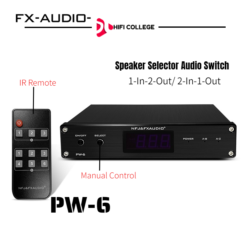 NEW FXAudio PW6 Amplificador HIFI Digital Audio Amplifier Switcher