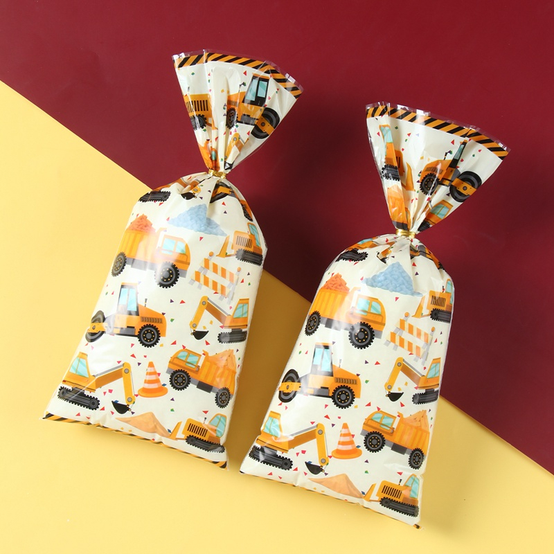 25/50/100pcs Engineering Vehicle Candy Bags Construction Theme Loot ...