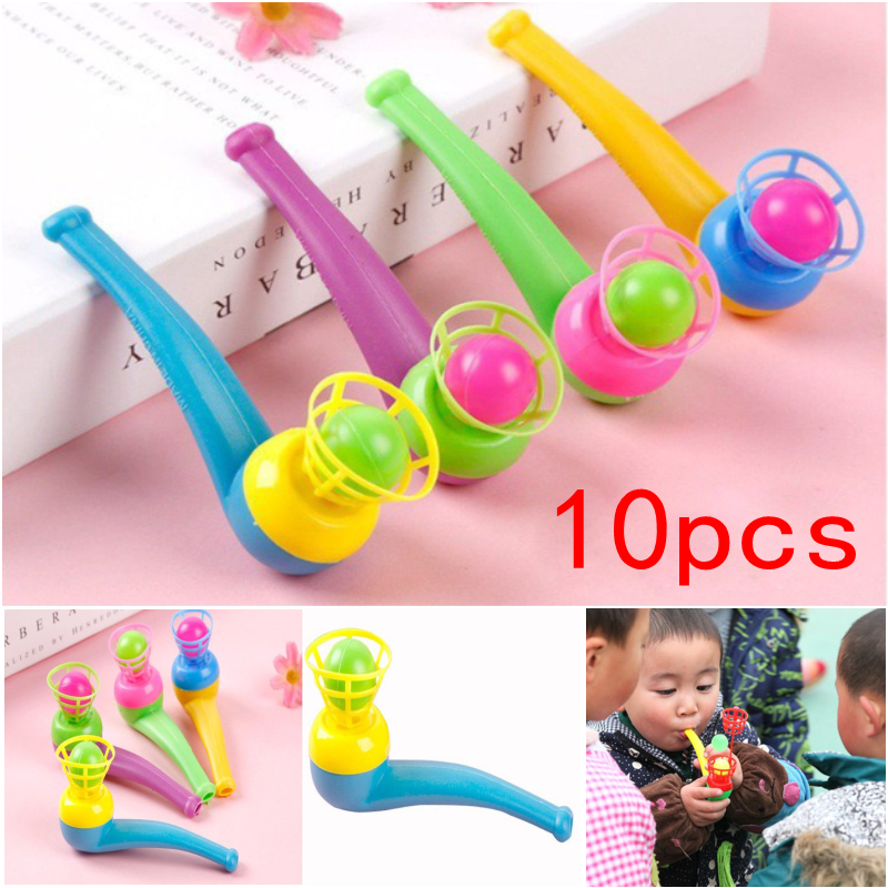 Floating Blow Pipe Balls Game Toys, Blowing Pipe Whistles Balls Toys ...