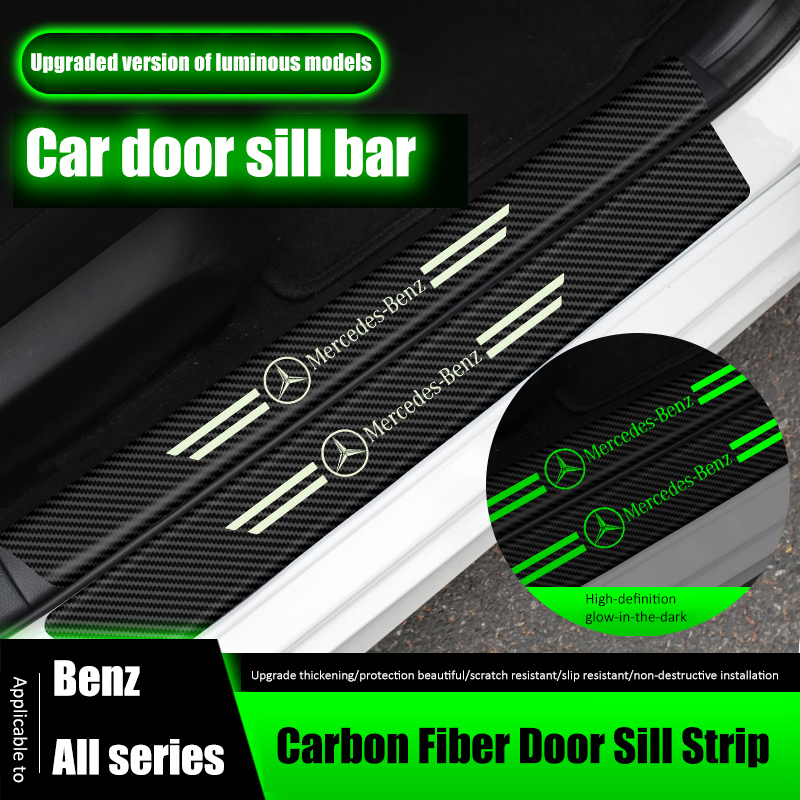 Car Door Sill Stickers Pedal Cover Trim Car For Mercedesbenz Full