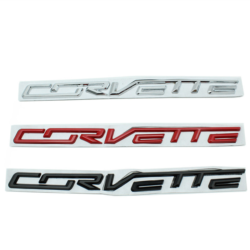 Car 3D Metal Decals Sticker For Corvette C3 C4 C5 C6 C7 C8 Logo Car ...