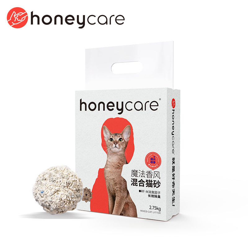 Honeycare Mixed Toufu Cat Litter Aroma Releasing Bentonite Cat Litter