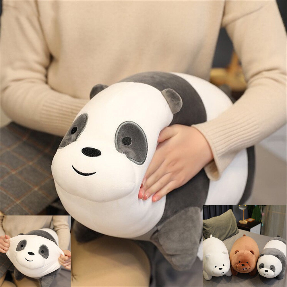 28CM We Bare Bears Panda Dolls Sleeping Holding Standing Stuffed Plush ...