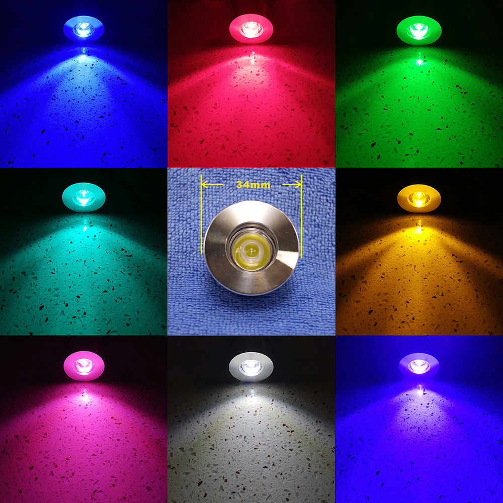 1W D34 E27 UV Purple Cyan Red Blue Cold Warm White LED Lamp Bulb Spot ...