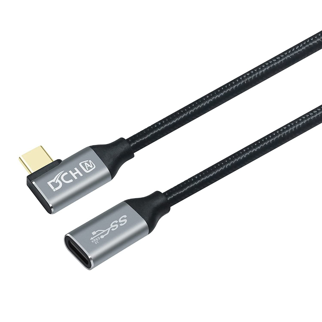 USB C 3.20 Gen2 Extension Cable 0.5ft/15cm, 100W5A PD Fast Charging, 10Gbps Data Transfer, 4K@60Hz Video Output Monitor Cable For IPhone/MacBook/iPad/ Galaxy/USB C Hub (Black-A