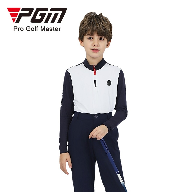 PGM Golf color boy jersey minimalist sportswear short sleeve