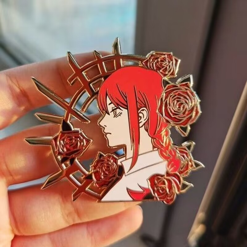 Anime Chainsaw Man Enamel Pin Cartoon Makima Brooch Lapel Badges Backpack Clothes Metal Brooch 1456