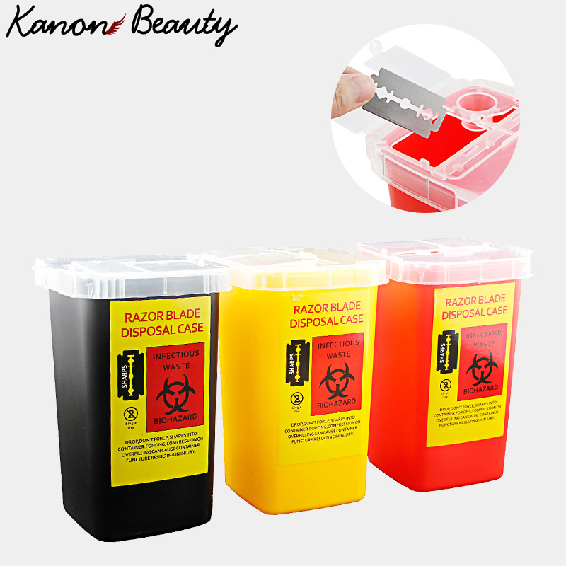 1L Plastic Tattoo Waste Box Medical Supplies Container Disposable