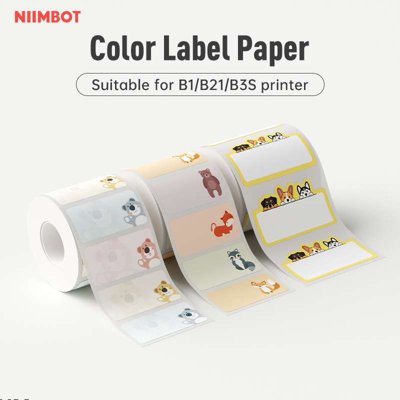 NIIMBOT B21/B1/B3S Cute Color Label Sticker Waterproof Label Paper
