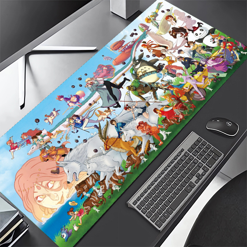 Totoro Spirited Away Mouse Pad Large Cartoon Cute Gamer Desk Mat Kawaii ...