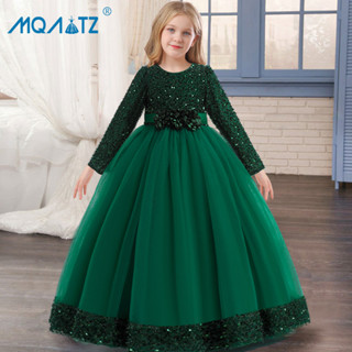 Child Kid Girls Princess Glitter Velvet Dress Wedding Prom Party