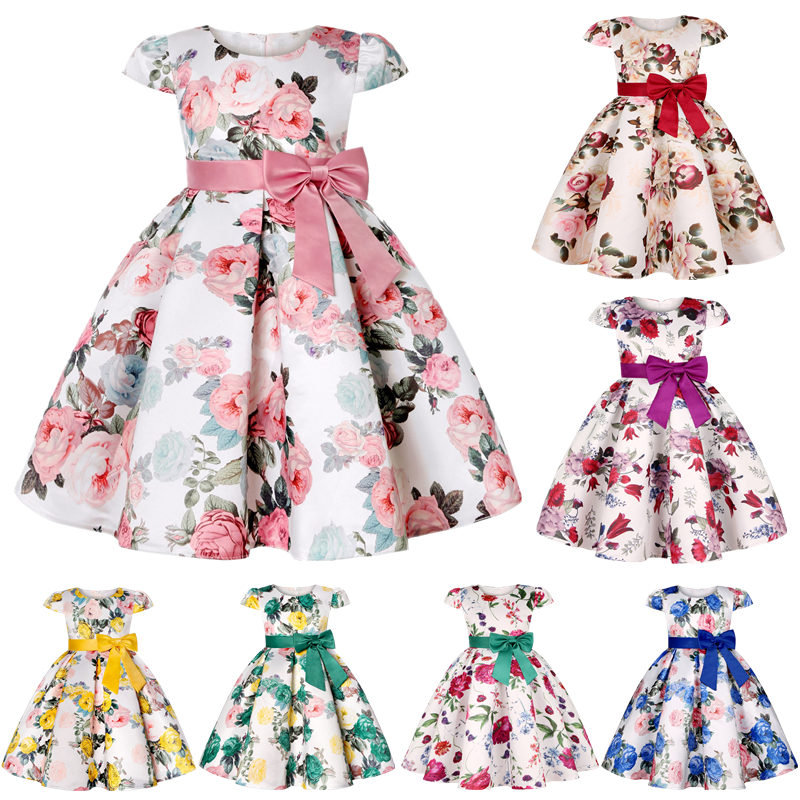 NNJXD Flower Girls Dress Ball Gown Party Pageant Floral Dresses for ...