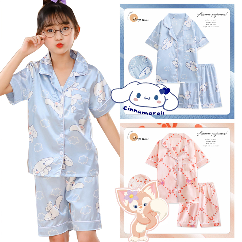 Pyjamas Kids Girl's Clothing Sanrio Kuromi Cinnamoroll Children ...