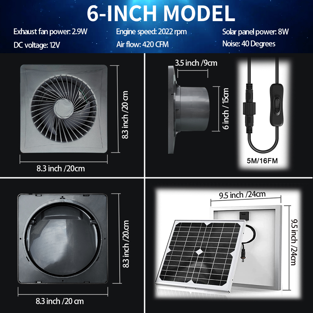 Air Solar Garage Vent Fan Solar Powered Roof Vent Fan System For