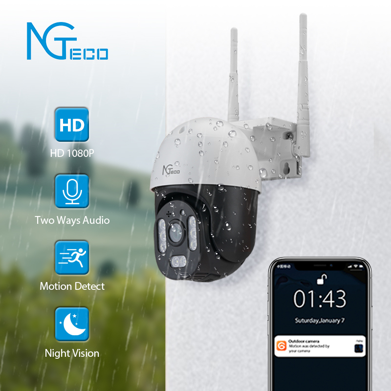 ZKTeco Security Camera Outdoor 1080P HD WiFi Security System 360