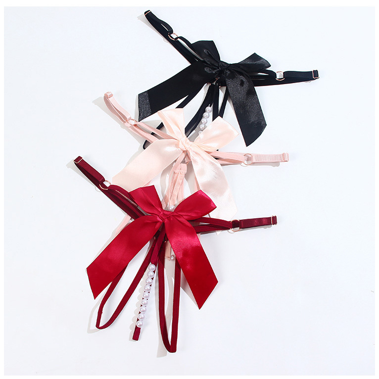 Sexy Playful Underwear Beaded Buttocks Hollow Open Crotch Panties Plus