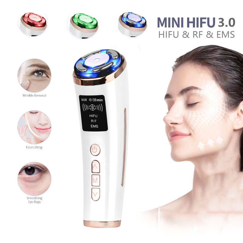 New Mini Hifu Facial Radiofrequency Beauty Instrument Ems Micro Current