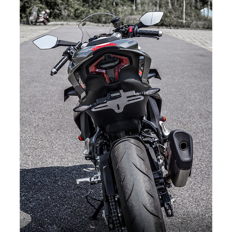 TT719 Rotatable Fender Eliminator & License Plate Holder For CFMOTO 675SS (2025) - Stainless Steel