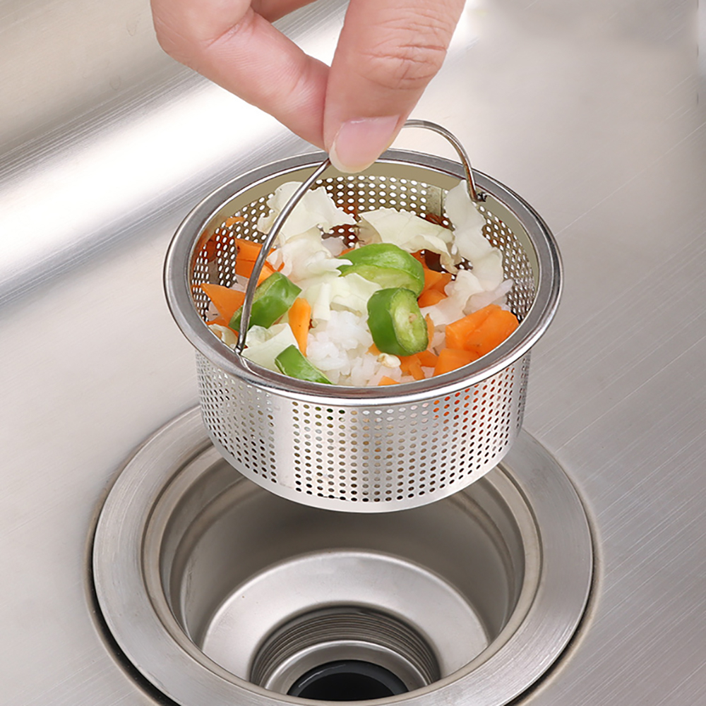 Kitchen Stainless Steel Sink Garbage Filter Washing Basin Drainage