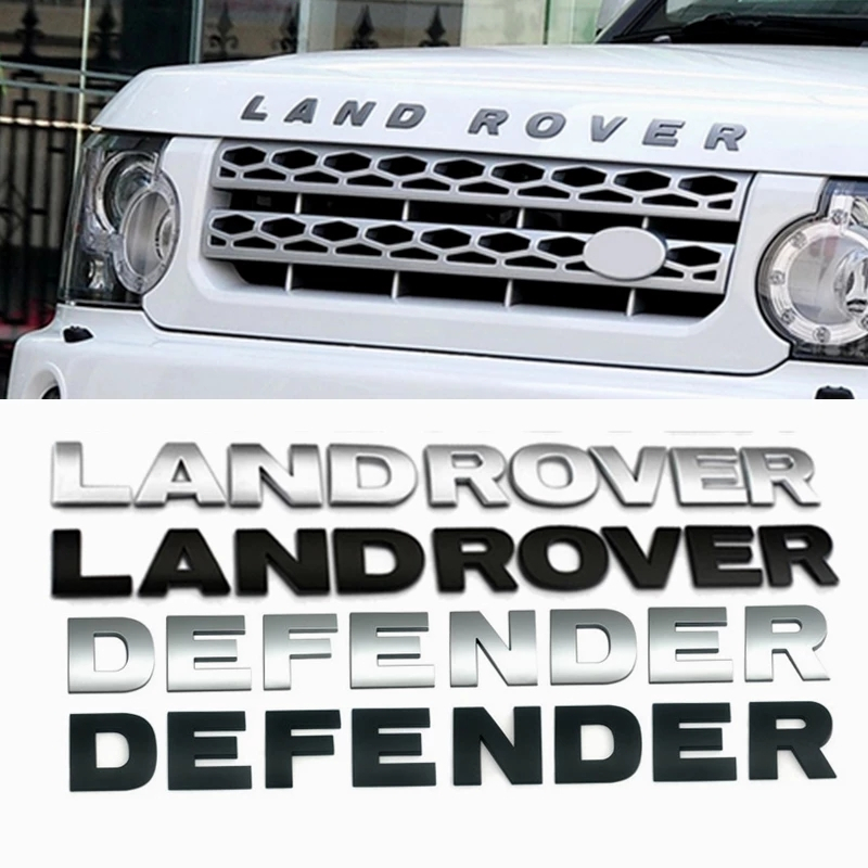 3D Letter Car Hood Bonnet Cover Emblem For Land Rover Range Rover Velar ...
