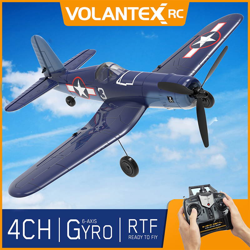 VOLANTEXRC RC Plane F4U Corsair 2.4Ghz 4CH 400mm Wingspan Fixed Wing ...