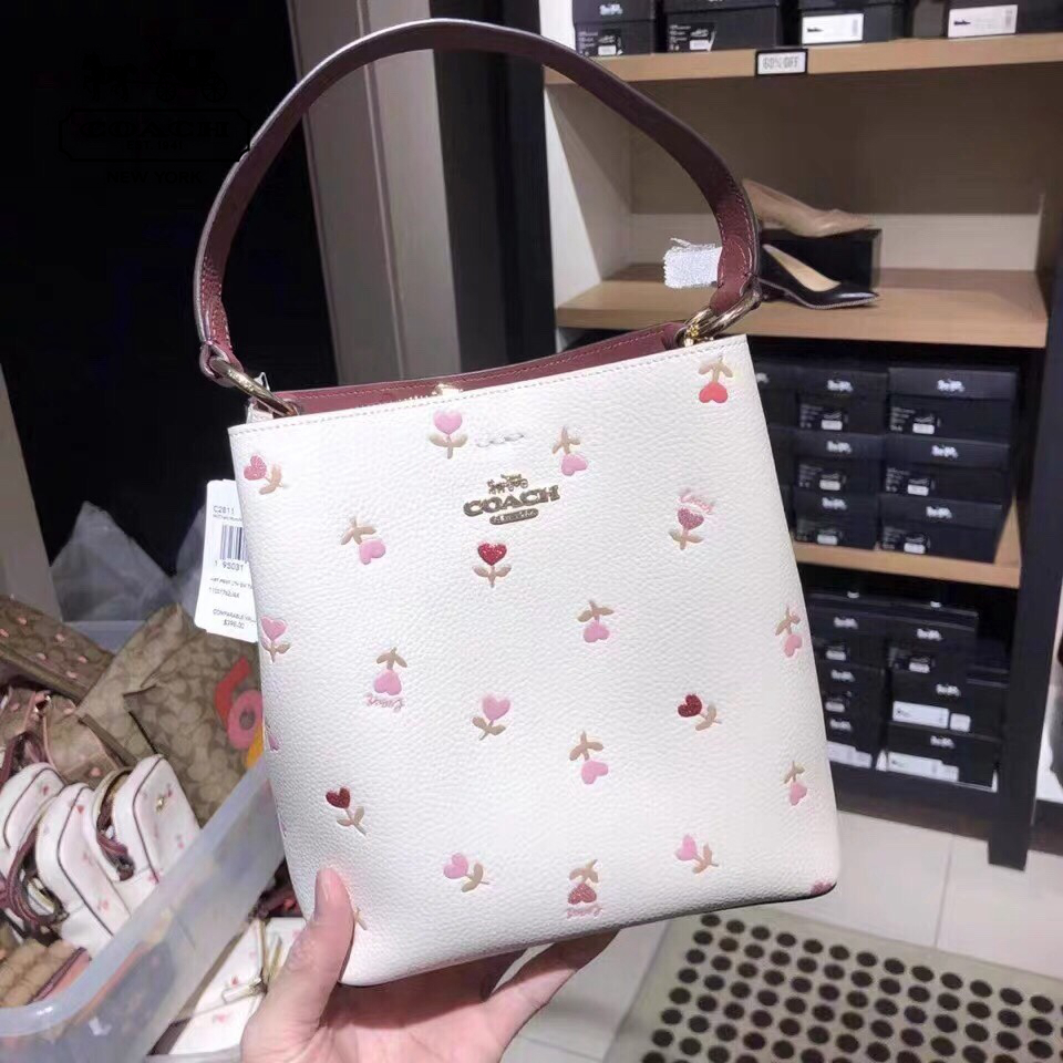 100 Original Coach One shoulder bag Women mini double compartment