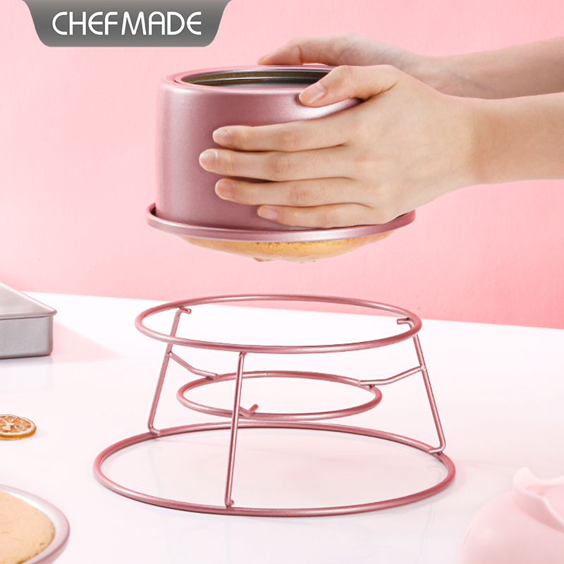 CHEFMADE Carbon Steel Cooling Rack Round Cooking Rack Steamer Rack ...