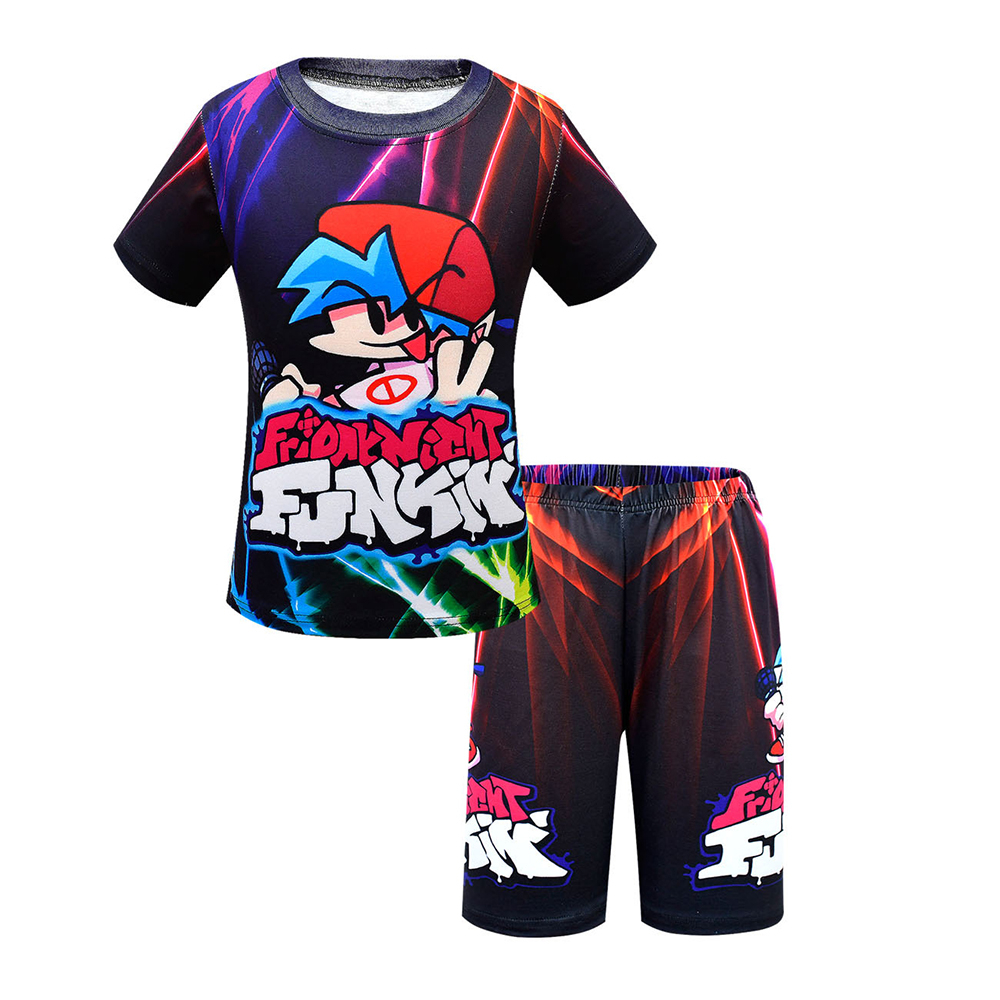 FNF WHITTY Kids Summer Clothing Set Short Sleeve Shorts Cartoon Boys ...