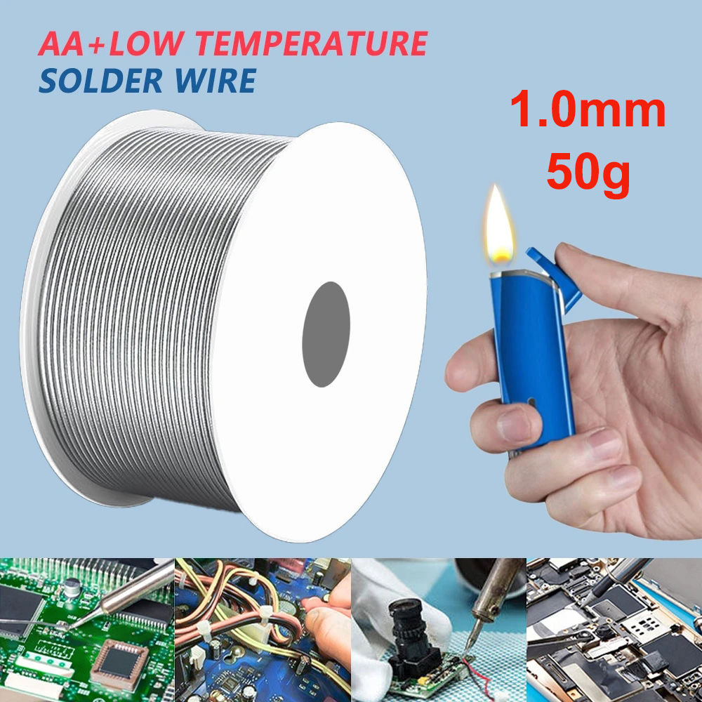 Lead Free Solder Wire 1.0mm 50g - For Aluminum, Stainless Steel, Electronics