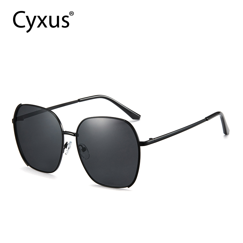 Cyxus Large Frame Polarized Sunglasses Men Women Fashion Glasses Metal