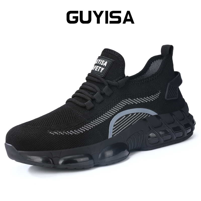 GUYISA men safety shoes steel toe TPU sole anti impact and anti