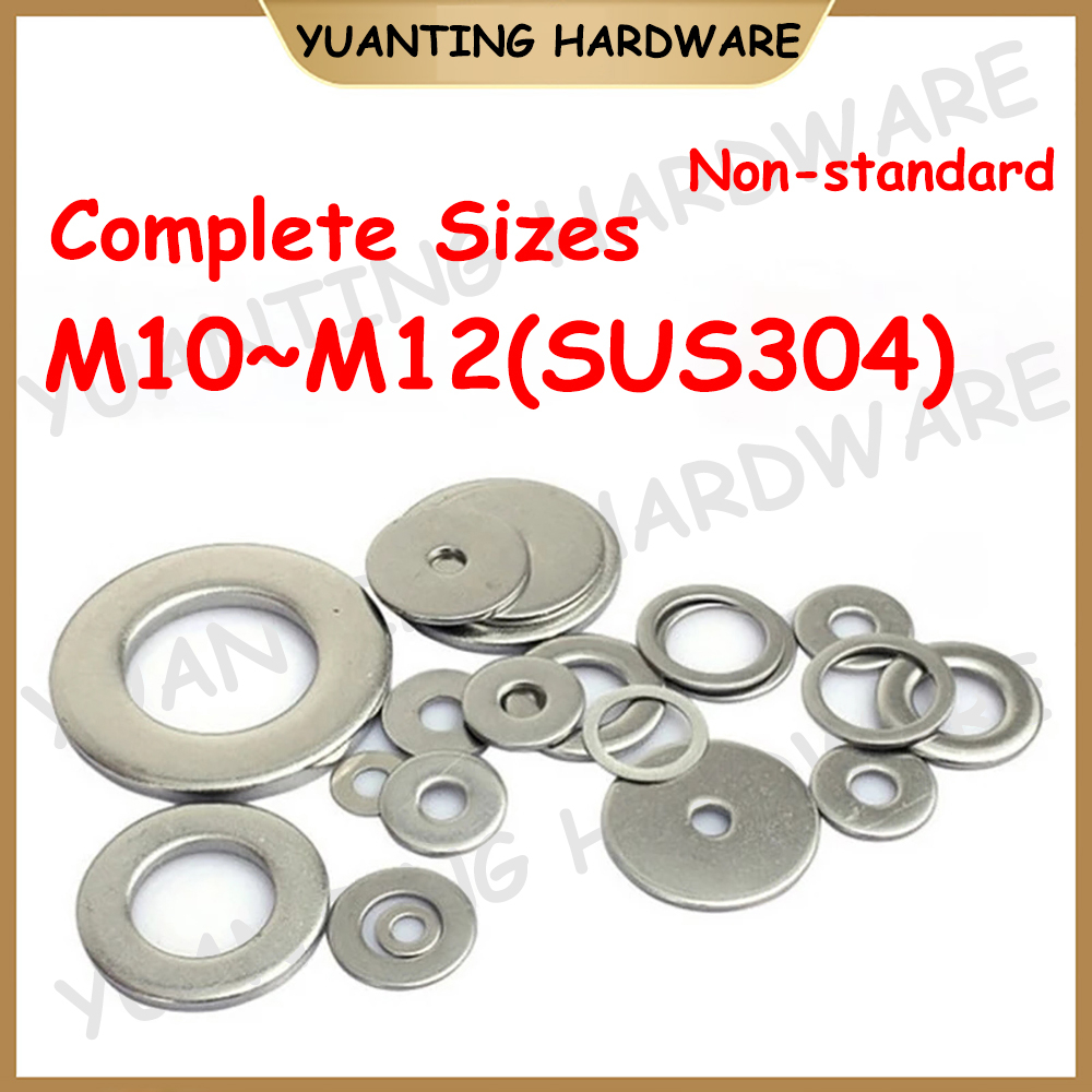 M10 M12 SUS304 Stainless Steel Shims Plain Washers Screw Gaskets for