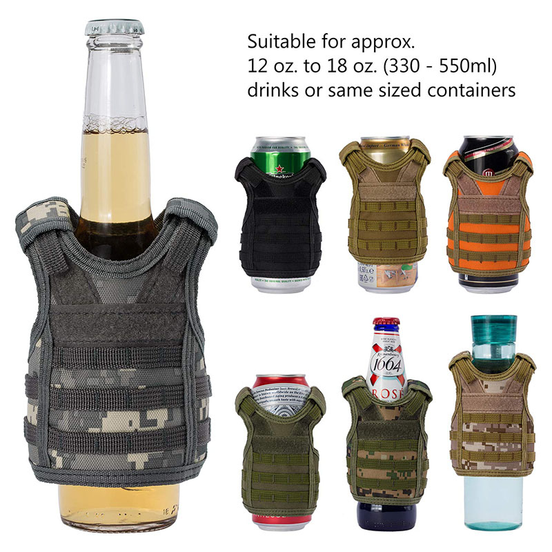 Tactical Premium Beer holder Military Molle Mini Miniature cans Vests ...