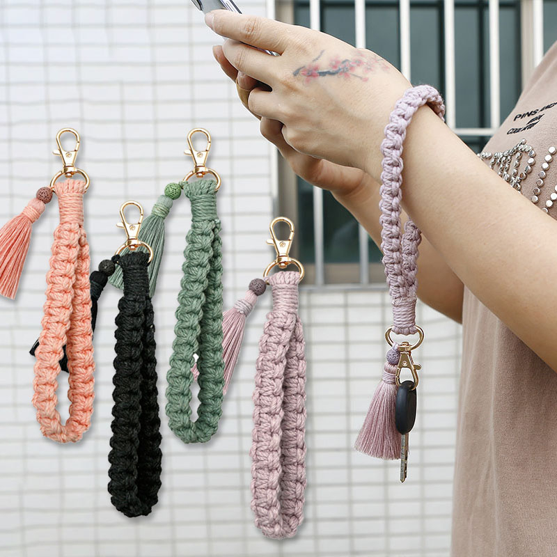 Handmade Building Block Biker Helmet Keychain – Alloy & Rope Braided Pendant For Backpacks, Keys & Bag Decor-914343