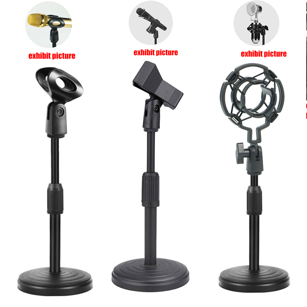 Desktop Microphone Stand Upgraded Adjustable Table Mic Stand with Base