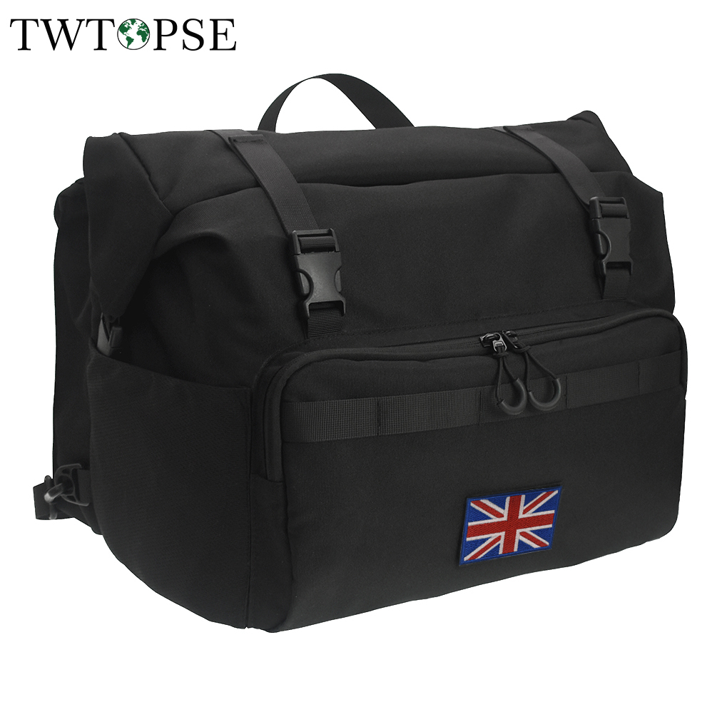 TWTOPSE Bicycle Backpack Union Jack Roll Top Bag For Brompton Folding ...