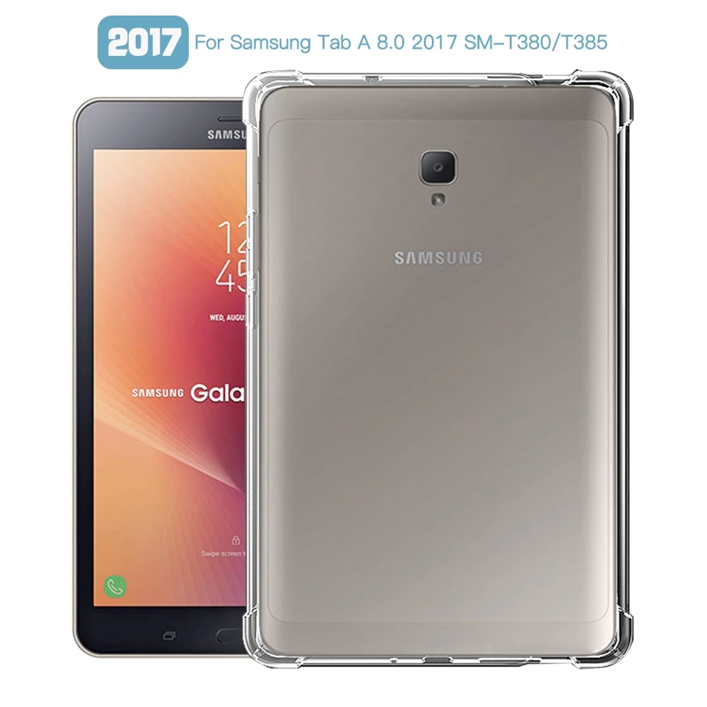 Shockproof Cover For Samsung Galaxy Tab A 2017 SM-T380 SM-T385 inch  Case TPU Silicon Transparent Cover Coque Fundas
