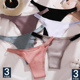 3Pcs/Lot Women's Cotton Thong Panties String Underwear Women Briefs Sexy  Lingerie Pants Intimate Ladies Low-Rise G-String