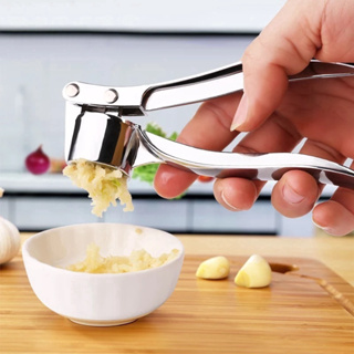 2 in 1 Manual Garlic Press Mincer Zinc Alloy Hand Clasp Chopper