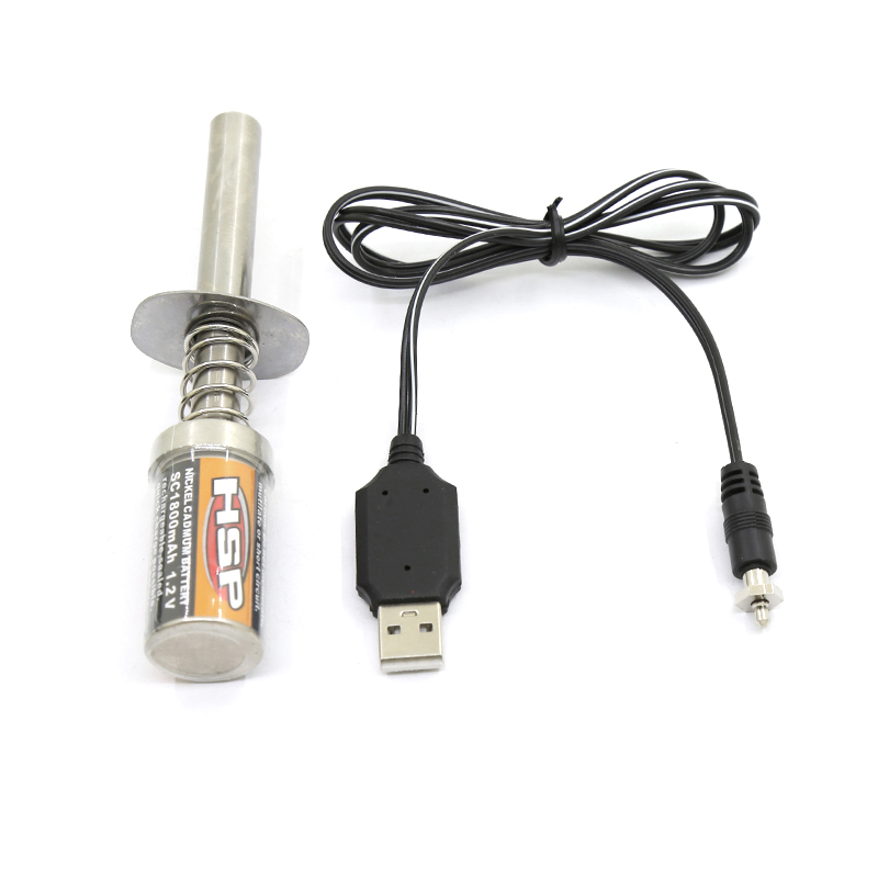 Puleuroy Encendedor De Bujías Recargable 1.2V 1800mAh Para Coches Nitro RC – Enchufe UE 220V