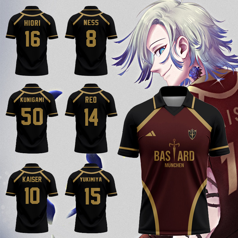 Jersey Futsal & Football Motif VL Replika Blue Lock Anime Bastard