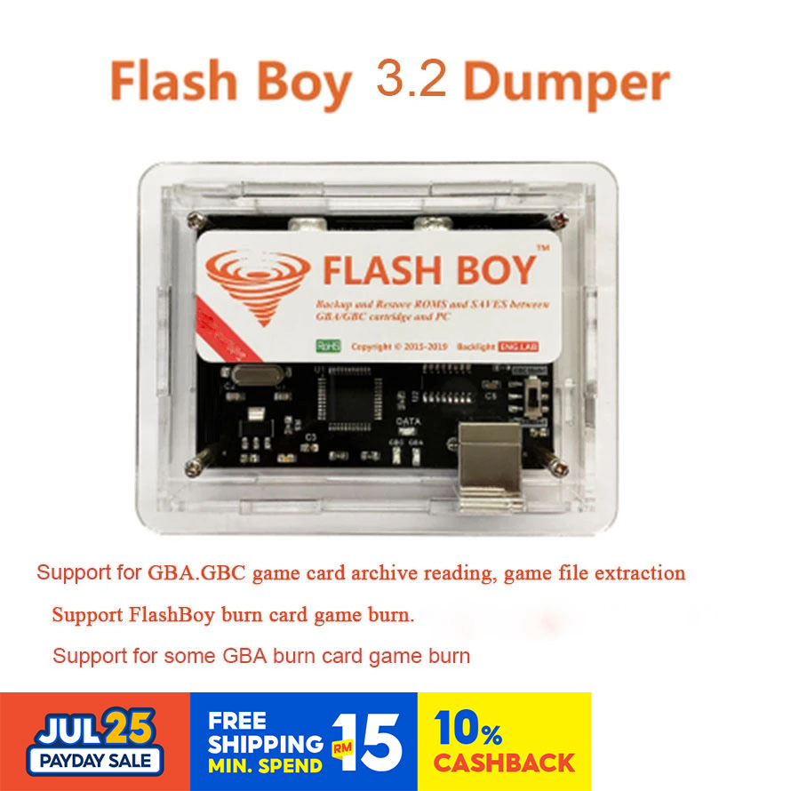Flash Boy 3.2 Cyclone Dumper For GameBoy GBC GBA ROMS Game Cartridge