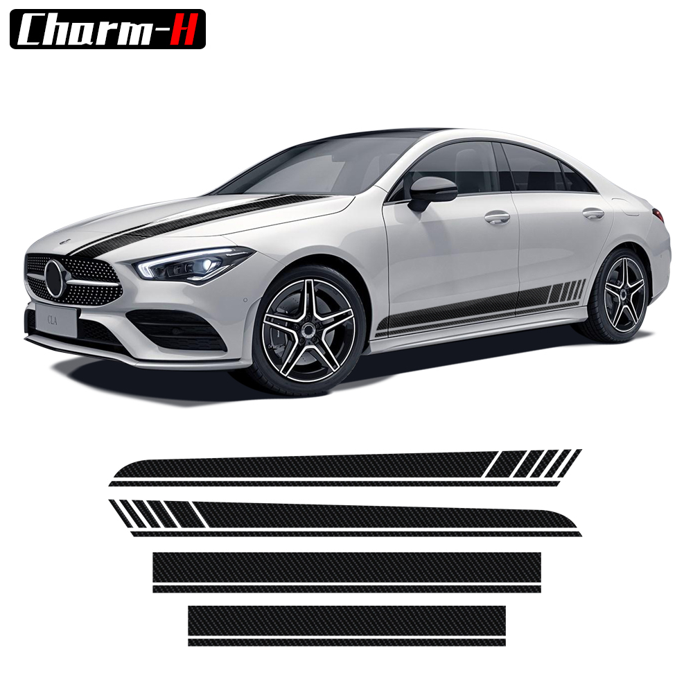 Edition 1 Style Car Hood Side Skirt Racing Stripes for Mercedes Benz
