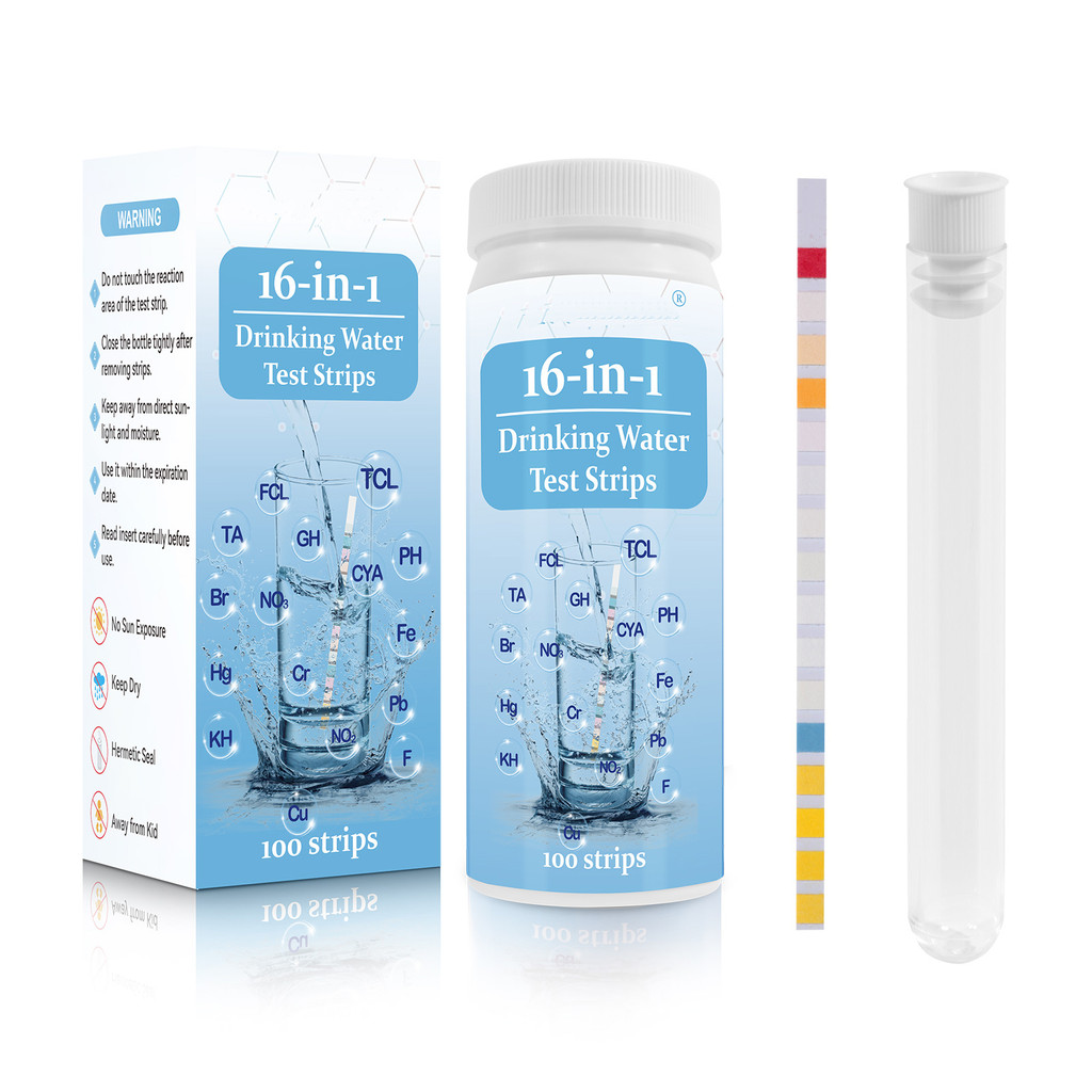 16 in 1 Water Test Kits,100 PCS Drinking Water Testing Strips,Tap and ...