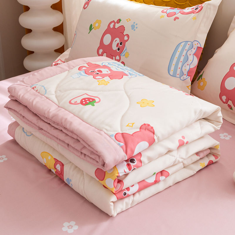 Summer Quilt Air Conditioning Quilt Flower Girl Heart Class A  Double Layer Yarn Summer Cool  Soft Machine Washable