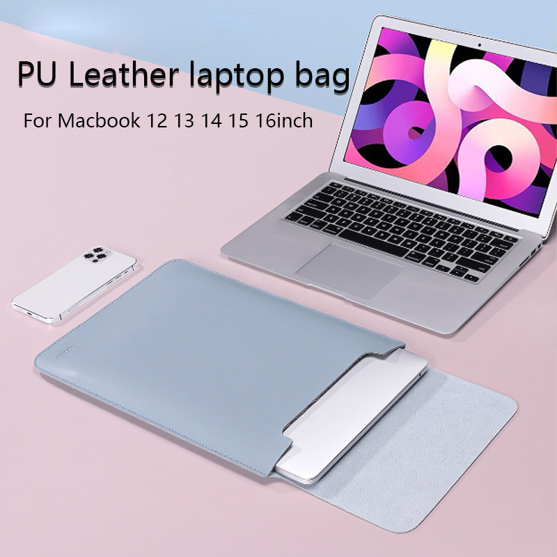 12 13 15 Laptop Bag Sleeve Case Protective Bags Water-Resistant PU ...