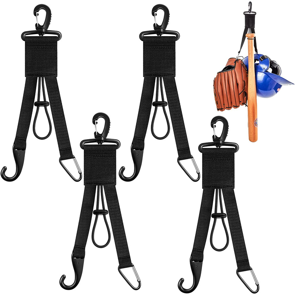 ORIA Baseball Bat Holder Organizer with Glove Clip and Helmet Hook for