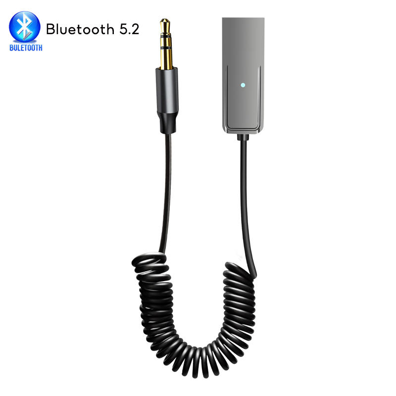 Bluetooth Aux Adapter Dongle Cable USB To 3.5mm Jack Car Audio Aux