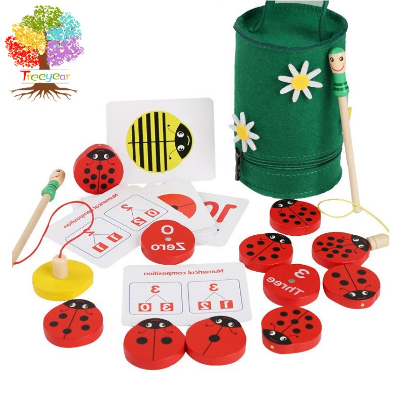 Treeyear Counting Ladybugs Montessori Counting Toys for Toddlers