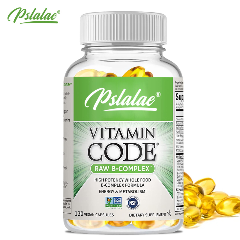 Raw B Complex - High Potency Vitamin B2 Riboflavin, B1, B3, B6, Folic ...